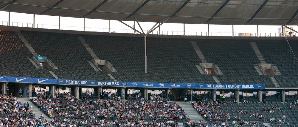 Viel Platz im Olympiastadion. So wird es auch am Dienstag gegen die SV Elversberg sein.