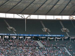 Viel Platz im Olympiastadion. So wird es auch am Dienstag gegen die SV Elversberg sein.