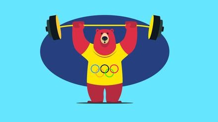 Berliner Bär übt Olympia