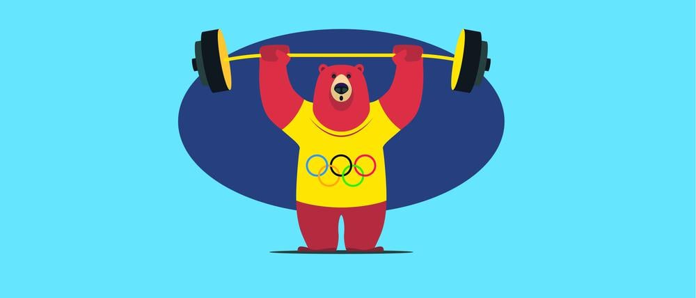 Berliner Bär übt Olympia