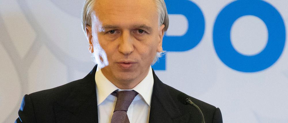 Russlands Fußballverbandschef Djukow heizte mit einem Spruch Spekulationen an. (Archivbild)