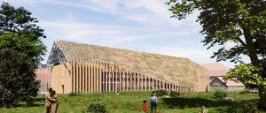 Eingebettet in die Landschaft: Rendering für das Ehrhardt Museum in Plüschow.