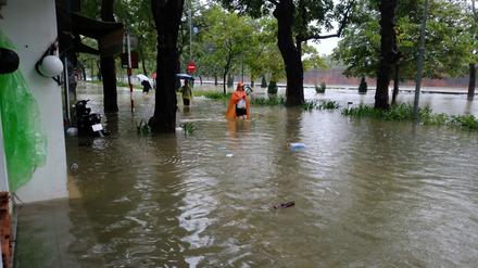 Viele Straßen in Hue standen unter Wasser.