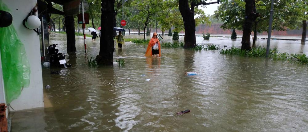 Viele Straßen in Hue standen unter Wasser.