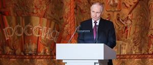 Wladimir Putin bei der Jubiläumsfeier des Senders RT.