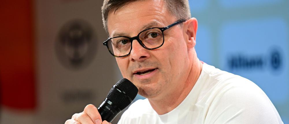 Olaf Tabor, Vorstand Leistungssport beim DOSB, ist mit dem Entwurf für ein Sportfördergesetz nicht zufrieden. (Archivbild)