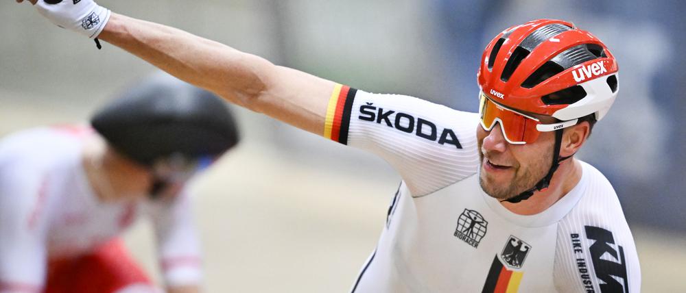 Zu früh gefreut: Bahnradfahrer Roger Kluge blieb im Madison mit Moritz Augenstein nach einer Jury-Panne nur der vierte Platz. (Archivbild)