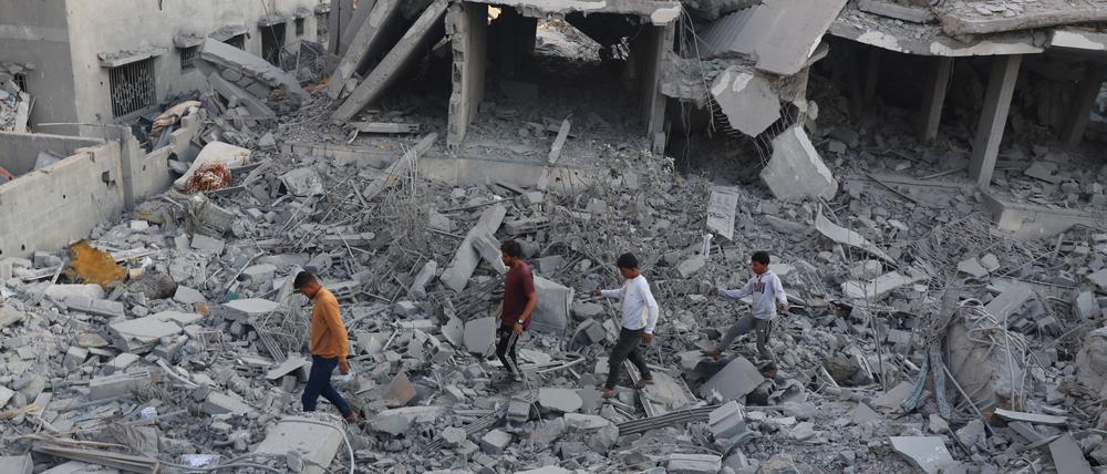 Trümmer in Gaza nach einem israelischen Luftangriff. 