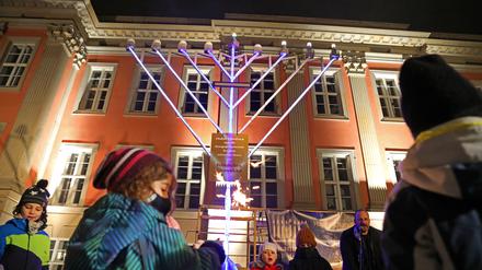 Chanukka-Fest wird in der Synagogengemeinde Potsdam gefeiert.