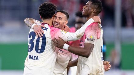 Steht nach hartem Kampf und Verlängerung im Pokal-Achtelfinale: Bayer Leverksuen. 