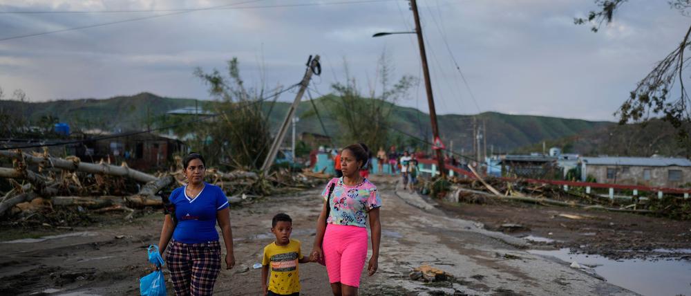 Auf Jamaika zerstörte der Sturm Häuser und riss zahlreiche Bäume und Strommasten um.