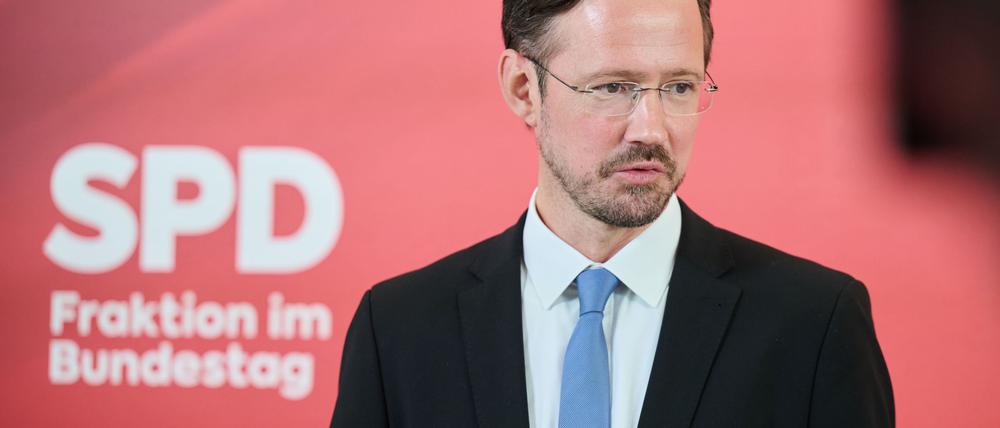 SPD-Fraktionsgeschäftsführer Wiese verweist darauf, dass sich die Koalition auf ein Gesamtrentenpaket verständigt hat. (Archivbild)