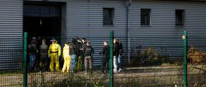 Die Lagerhalle an der Graf-Arco-Straße in Nauen, in der ein Drogenlabor entdeckt wurde.