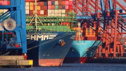 Containerterminals im Hamburger Hafen.