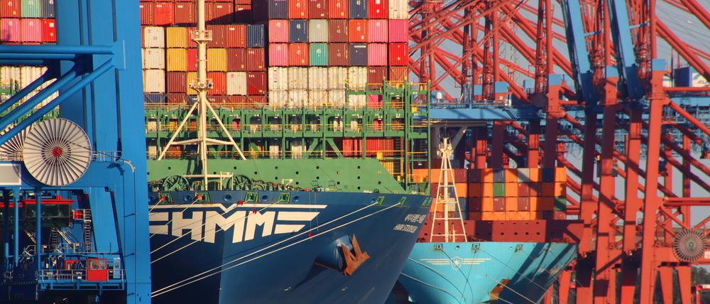 Containerterminals im Hamburger Hafen.