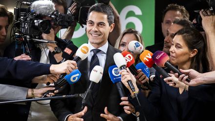 Der D66-Vorsitzende Rob Jetten nach einer Fraktionssitzung am 30. Oktober.