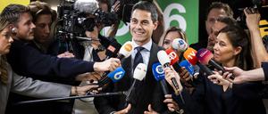 Der D66-Vorsitzende Rob Jetten nach einer Fraktionssitzung am 30. Oktober.
