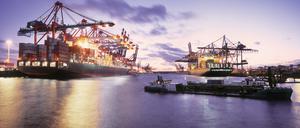 Der Hamburger Containerterminal.