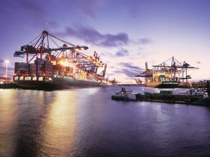 Der Hamburger Containerterminal.