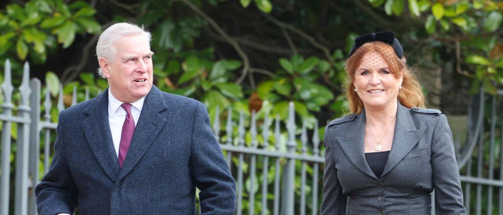 Andrew und Sarah Ferguson kommen auf Schloss Windsor an. (Archivbild)