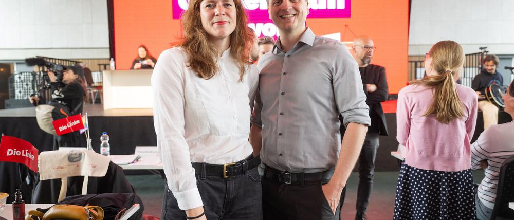 Die beiden Landesvorsitzenden der Linke in Berlin, Kerstin Wolter und Max Schirmer, haben zusammen mit etlichen anderen einen Antrag zum Thema Nahost eingebracht. (Archivfoto)