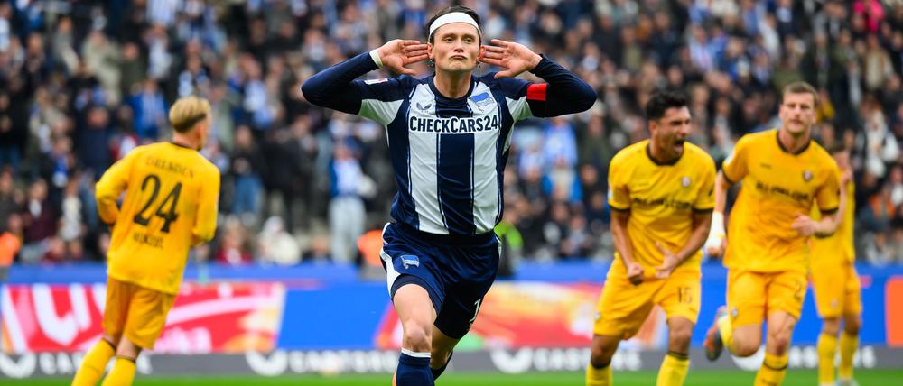 Fabian Reese traf per Foulelfmeter für Hertha BSC.