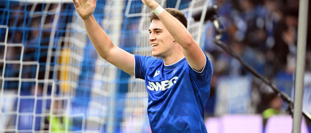 Karlsruhe jubelt spät - hier beim Ausgleich durch Marcel Beifus.