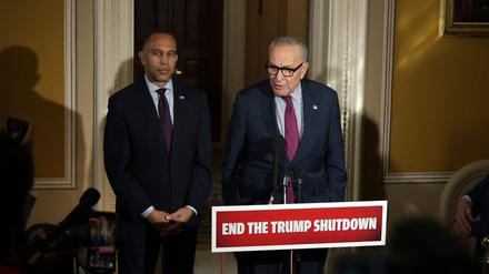 Top-Demokraten Hakeem Jeffries (l.) und Chuck Schumer.