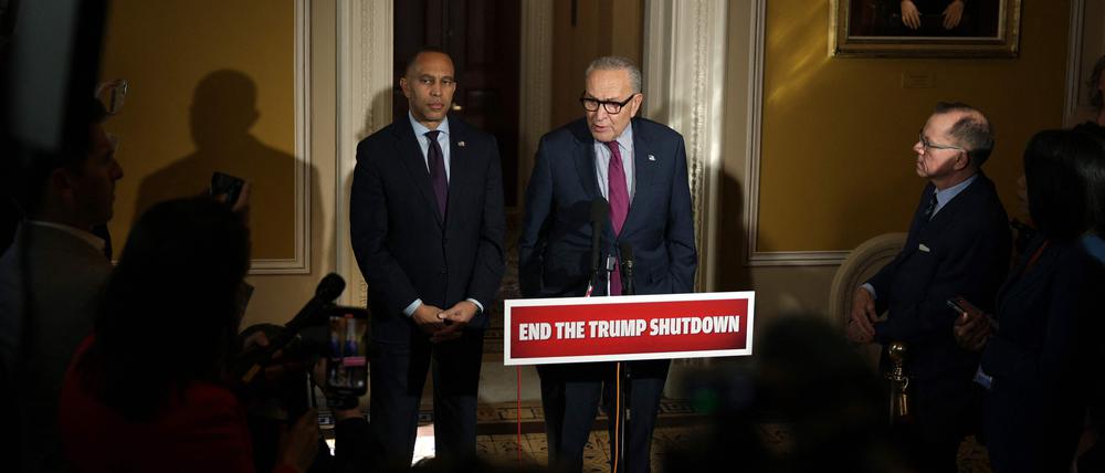 Top-Demokraten Hakeem Jeffries (l.) und Chuck Schumer.