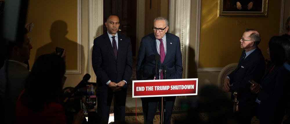 Top-Demokraten Hakeem Jeffries (l.) und Chuck Schumer.