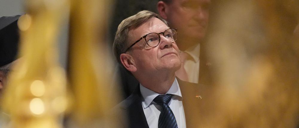 Johann Wadephul (CDU), Bundesminister des Auswärtigen, bei seinem Besuch in Syrien. 