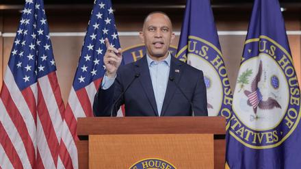 Schwere Vorwürfe an Trumps Republikaner: Der Führer der Minderheit im Repräsentantenhaus, Hakeem Jeffries.