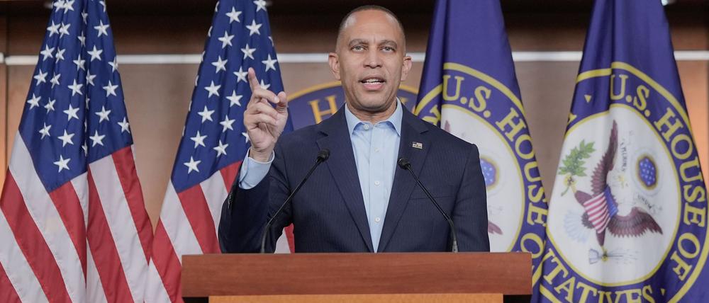 Schwere Vorwürfe an Trumps Republikaner: Der Führer der Minderheit im Repräsentantenhaus, Hakeem Jeffries.