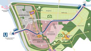 Das Gutachtergremium hat sich für einen Planungsentwurf für das Dreieck Späthsfelde entschieden - eine Grafik.
