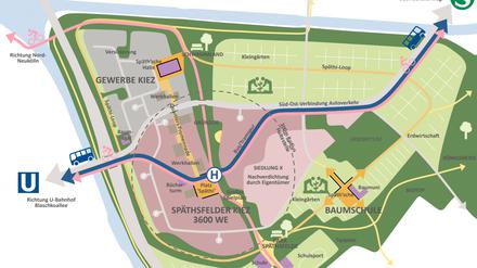 Das Gutachtergremium hat sich für einen Planungsentwurf für das Dreieck Späthsfelde entschieden - eine Grafik.