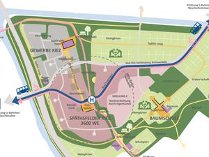 Das Gutachtergremium hat sich für einen Planungsentwurf für das Dreieck Späthsfelde entschieden - eine Grafik.