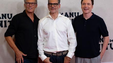 Christian Tramitz (l-r), Rick Kavanian und Michael „Bully“ Herbig feiern zurzeit mit „Das Kanu des Manitu“ einen riesigen Erfolg. (Archivbild)