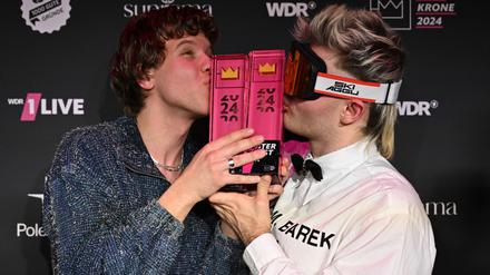 Räumten schon 2024 ab und können wieder auf eine Krone hoffen: die Musiker Zartmann und Ski Aggu.
