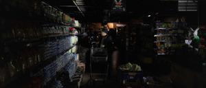 Ein Supermarkt in Charkiw, nach einem Stromausfal 16. Oktober 2025.