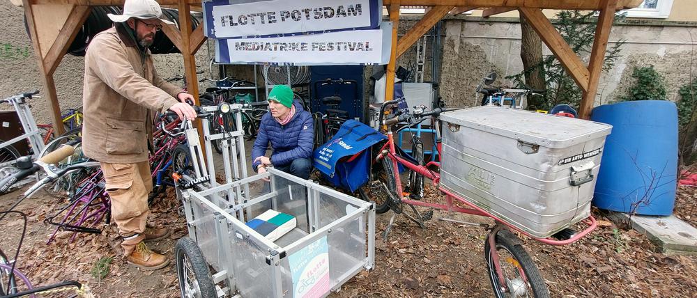 Der Lastenfahrradverleih „Flotte Potsdam“ wurde durch die Stadt gefördert.