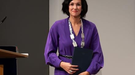 Noosha Aubel wurde am Abend bei einem Festakt in ihr Amt als Oberbürgermeisterin der Landeshauptstadt Potsdam eingeführt.