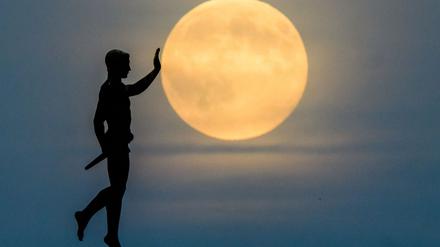 Laut dem Deutschen Wetterdienst war der Mond am Mittwochabend fast überall gut zu sehen.