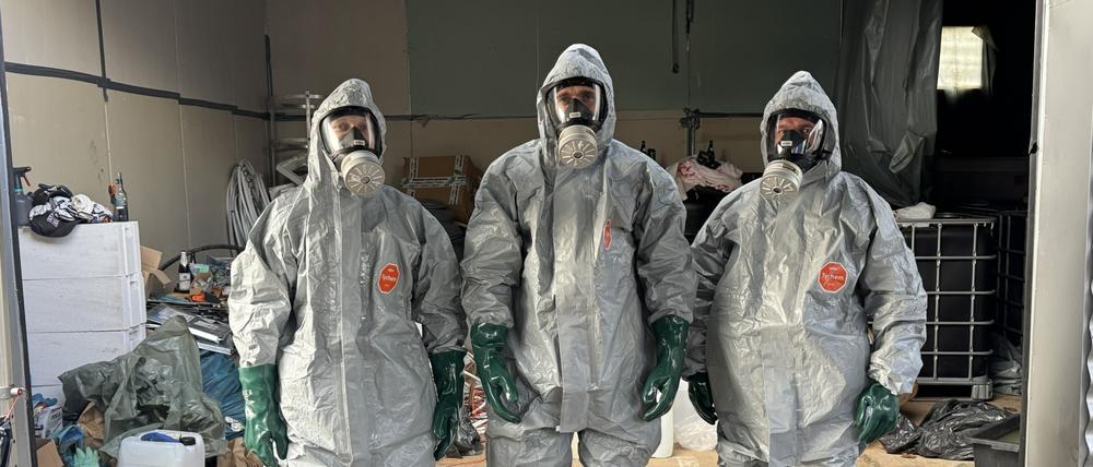 Das Drogenlabor in Nauen von innen.