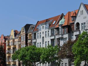 Altbauten in der Alsenstrasse in Berlin Steglitz.