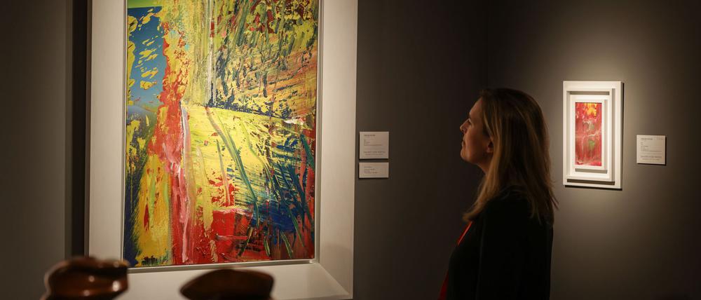 Das Bild „U.L.“ von Gerhard Richter ist das teuerste Werk auf der Messe.