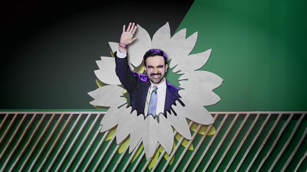 Montage zum Thema : Mamdani: Schablone für die Grünen?