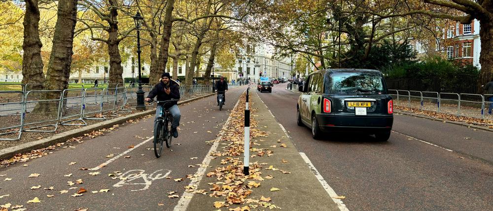 Dank der separaten Spuren fahren immer mehr Menschen in London Fahrrad. Der Grund: Sicherheit.