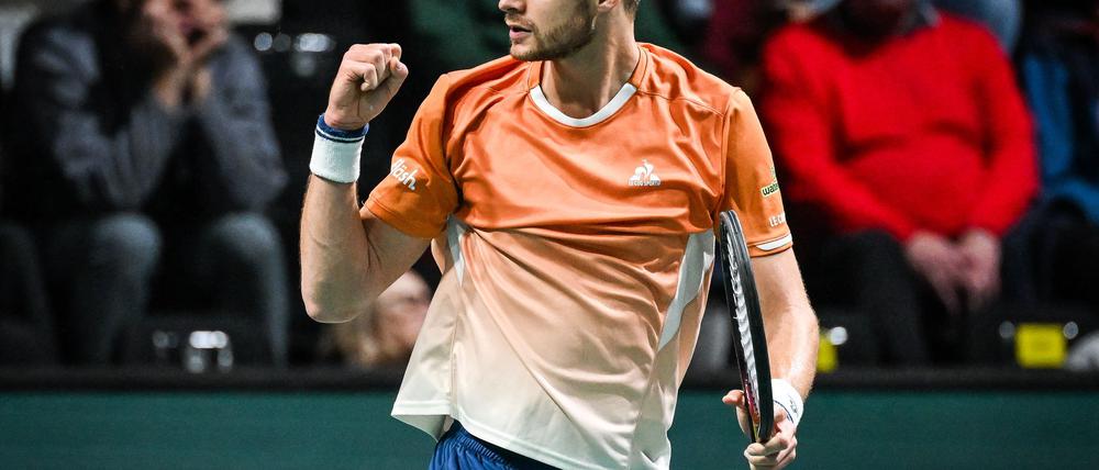 Yannick Hanfmann trifft im Halbfinale von Athen auf Novak Djokovic. (Archivbild)