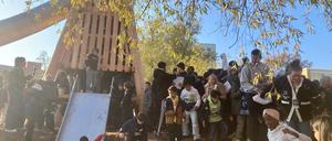 Das Bild zeigt den neuen Spielplatz der Christian-Morgenstern-Grundschule.