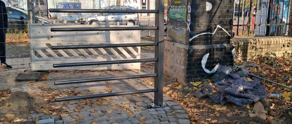 Das Drehkreuz am Görlitzer Park wurde geklaut.